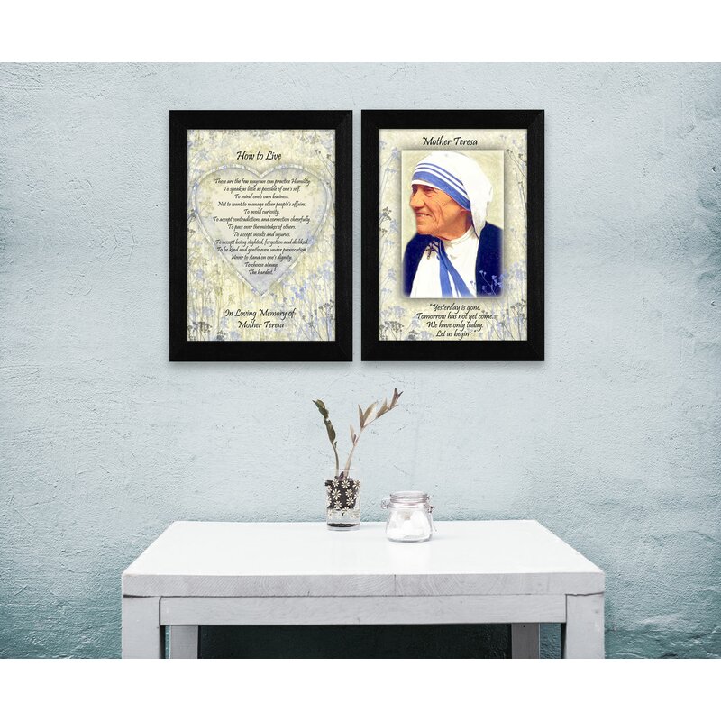 Mother Teresa outlet Quote Framed Wood Sign, We Have Only Today, Let Us Begin Home Decor, Yesterday is Gone, Tomorrow Has Not Yet Come Wall Hanging